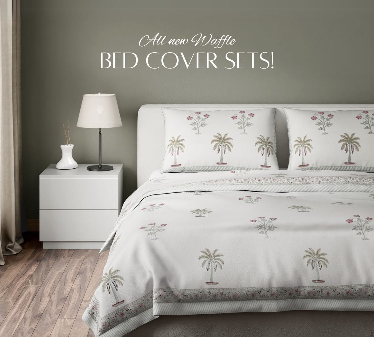 Swaying Spikes Waffle Bed Cover Set