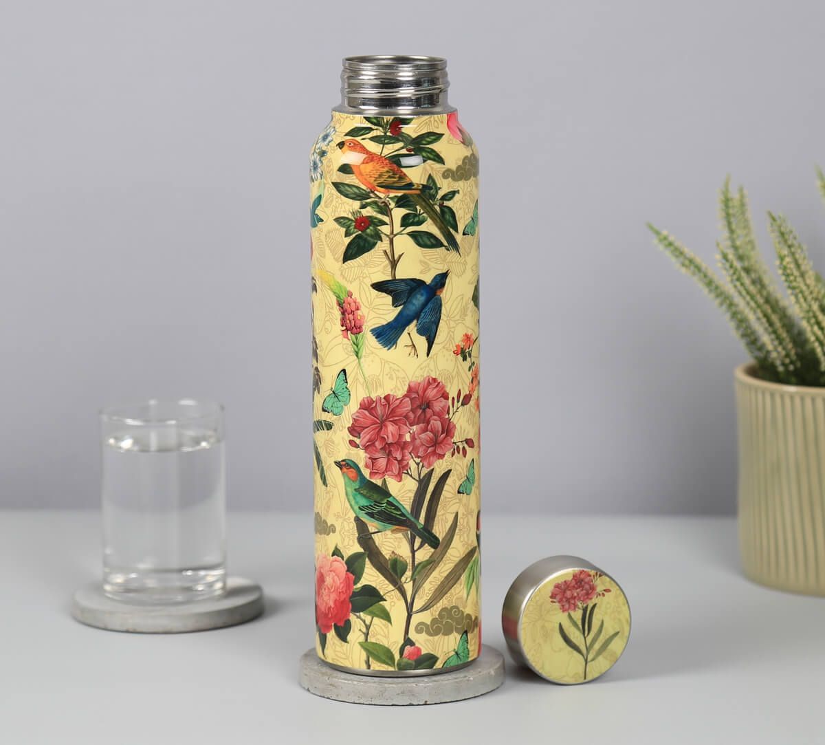 India Circus by Krsnaa Mehta Bird Land Big Steel Bottle